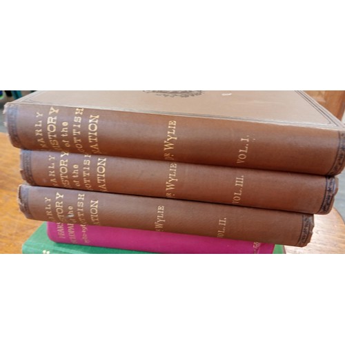 286 - 'Early History of the Scottish Nation' by J A Wylie, complete in three volumes 1st edition 1886, tog... 