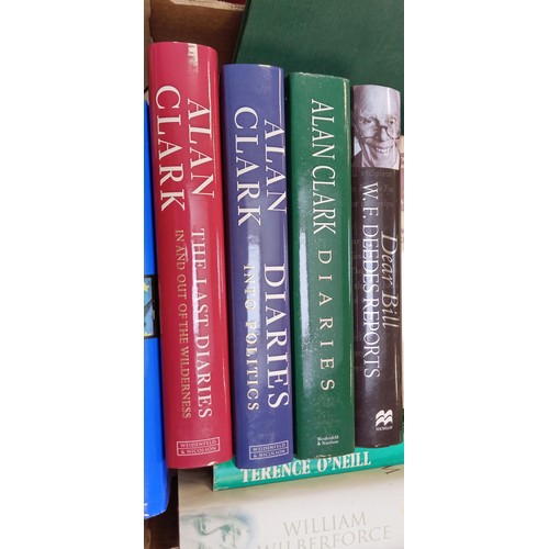 292 - Selection of books on politics  to include Alan Clark Diaries and works by Churchill