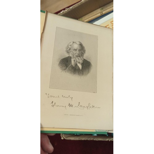 295 - Collection of books on poetry to include Longfellow illustrated (c1881) and 'Rio Grande's Lost Race'... 