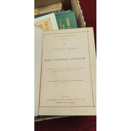 295 - Collection of books on poetry to include Longfellow illustrated (c1881) and 'Rio Grande's Lost Race'... 