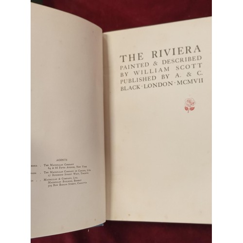 298 - Travel & exploration a collection of books including 'The Riviera' by William Scott (1st edition 190... 