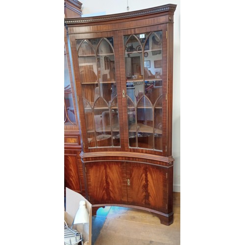 3 - Regency style concave corner cabinet