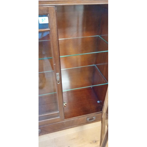 57 - Art Deco style 3 door with drawer display cabinet