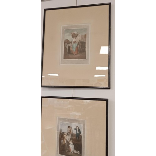 59 - Signed Edward Stodart after Francis Wheatley set of 13 artist signed coloured mezzotint engravings