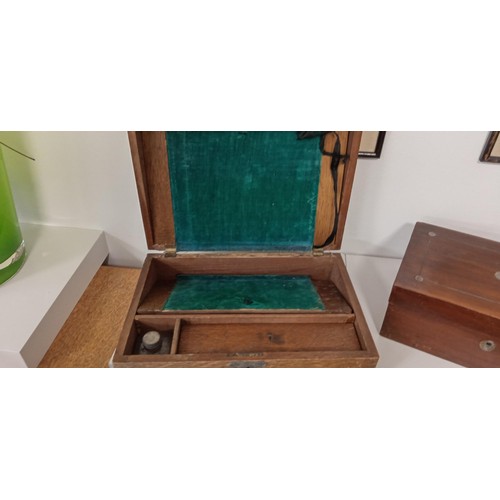 63 - Vintage writing box and one other