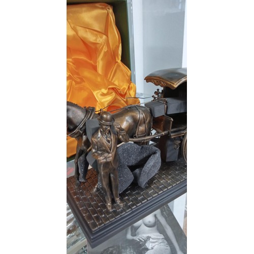 103 - Ringtons boxed bronzed horse and cart 'Your Tea Madam' with COA