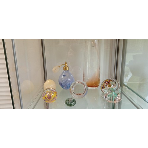 128 - Collection of paper weights and other glass items