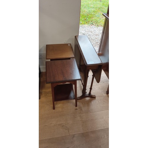 190 - Sutherland table and 2 wooden stands