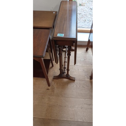 190 - Sutherland table and 2 wooden stands