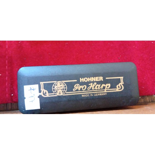 223 - Selection of vintage mouth organs Hohner Pro Harp, The Echo Super Vamper by M Hohner, Marine Band Ho... 