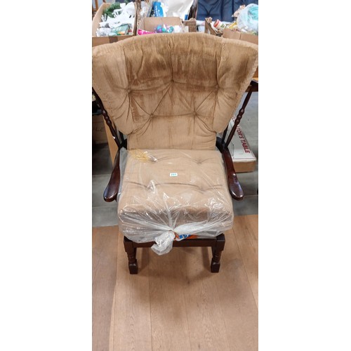 291 - 3 Vintage wide armchairs