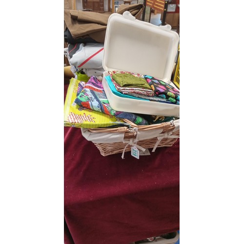 319 - 2 boxes of mainly craft fabric