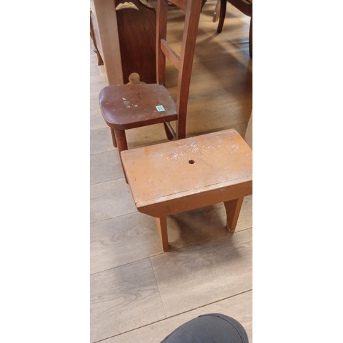 322 - Small stool and child's chair