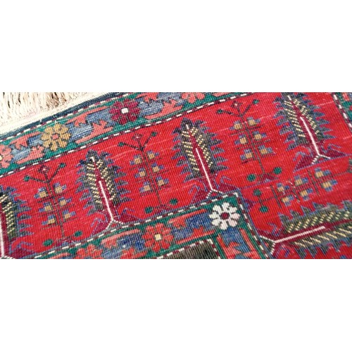 39 - Handmade Azerbaijan rug red field 1 large motif Saveh 266cm x 146cm approx.