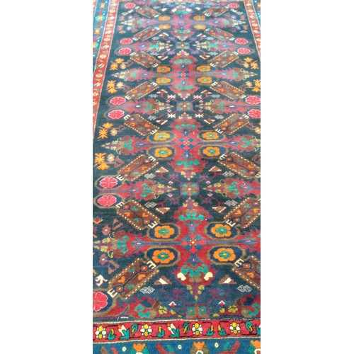 58 - Handmade Azerbaijan modern rug blue field  floral design