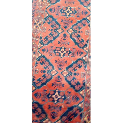 63 - Handmade Azerbaijan runner red field 200cm x 88cm approx.