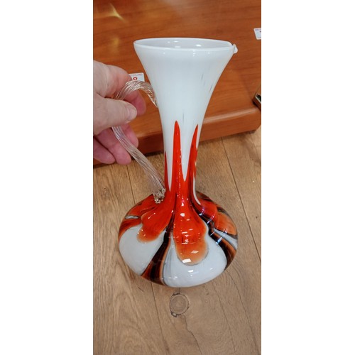 79 - Glass mid century glass vase Italian