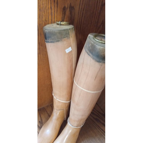 105 - Pair of vintage wooden boot trees