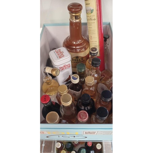 110 - Selection of whisky miniatures and 37.5cl bell