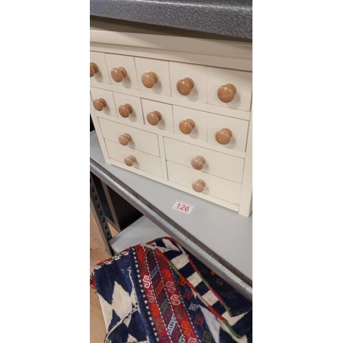 126 - 14 drawer kitchen top or hobby chest of drawers