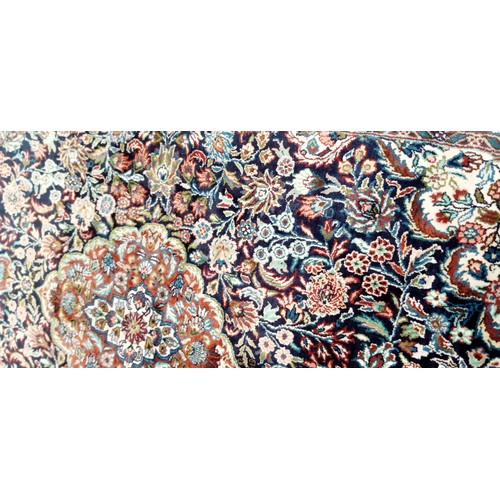 204 - Handmade Azerbaijan silk rug with intricate design multi coloured