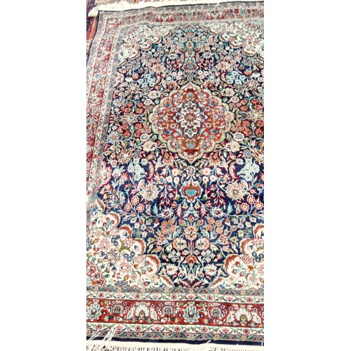 204 - Handmade Azerbaijan silk rug with intricate design multi coloured