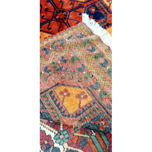 213 - Handmade Azerbaijan rug red field floral medallions 170cm x 124cm approx.