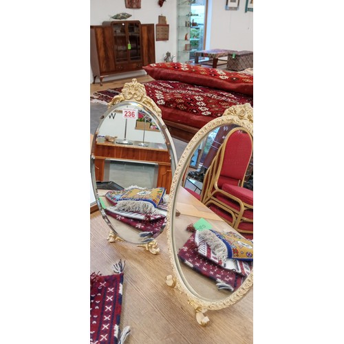 236 - Pair of vintage dressing table mirrors