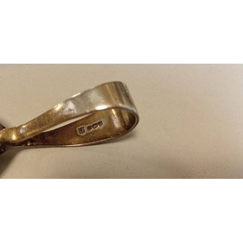 4 - Silver hallmarked baby feeder both spoon and pusher have been engraved in original box