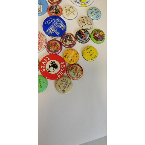 7 - Selection of vintage badges on Christianity