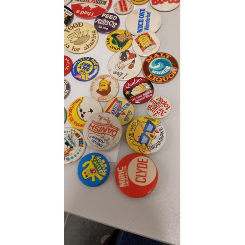 11 - Selection of vintage badges on food and drink