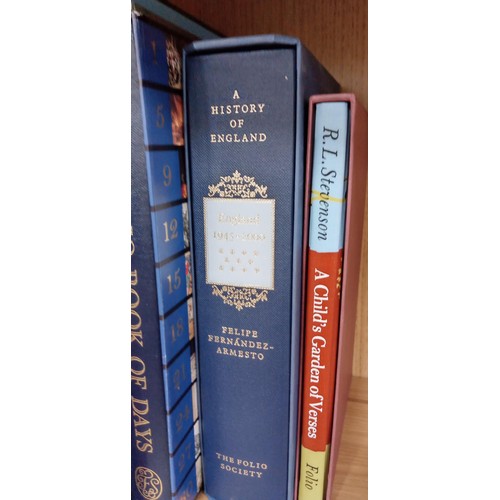 14 - 4 Folio Society books in slip cases, Cities & Civilisation, The Folio Book of Days, History of Engla... 