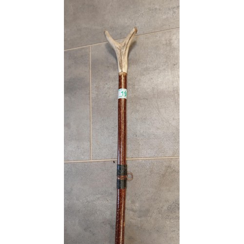 19 - Wading stick for rivers and fishing with weighted bottom