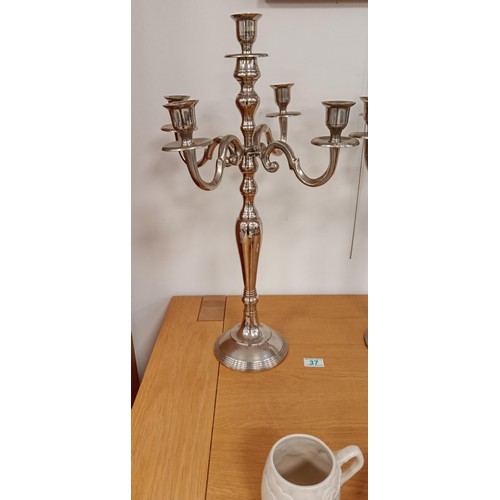 37 - Large pair of candelabras standing at 60cm approx.