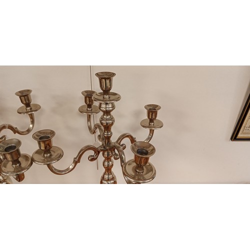 37 - Large pair of candelabras standing at 60cm approx.