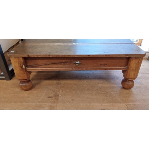 99 - Low coffee table 89cm x 61cm x 30cm high approx.