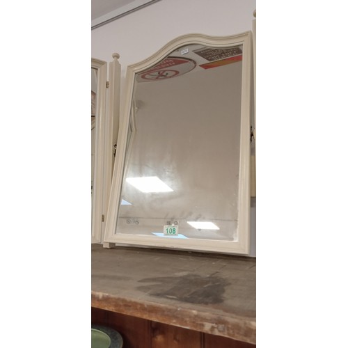 108 - White dressing table mirror