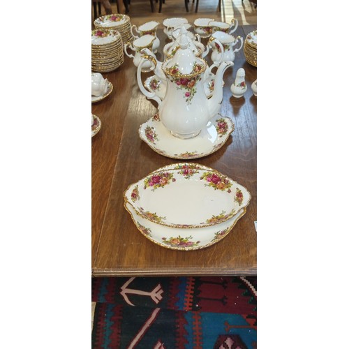 158 - Large quantity of Royal Albert Old Country Roses tea set