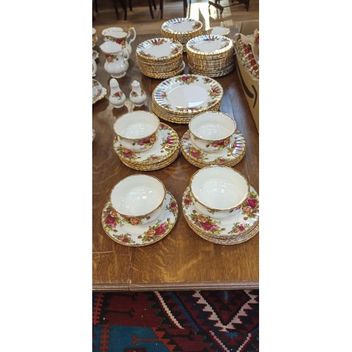 158 - Large quantity of Royal Albert Old Country Roses tea set