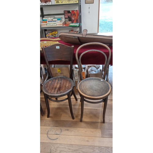 166 - 4 Bentwood chairs