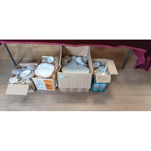 185 - 4 boxes of Chinaware