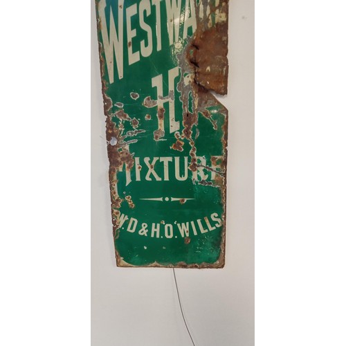 4 - Original enamel W D & H O Wills Westward HO! advertising sign