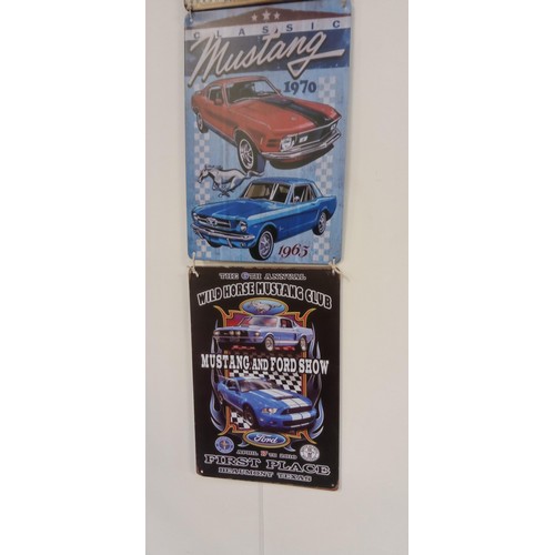 10 - 3 Retro Mustang signs