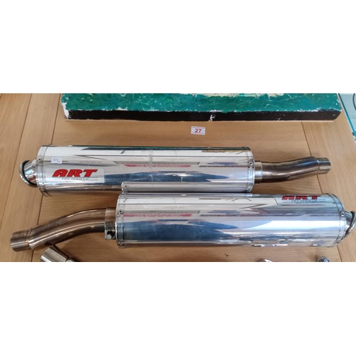 30 - Pair of 'Art' exhausts with fittings for Ducati SS motorbike