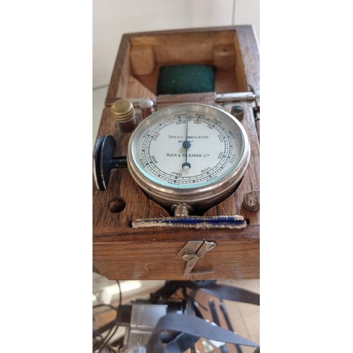 39 - Vintage No 18795 Elliott speed indicator in original box with accessories and manual