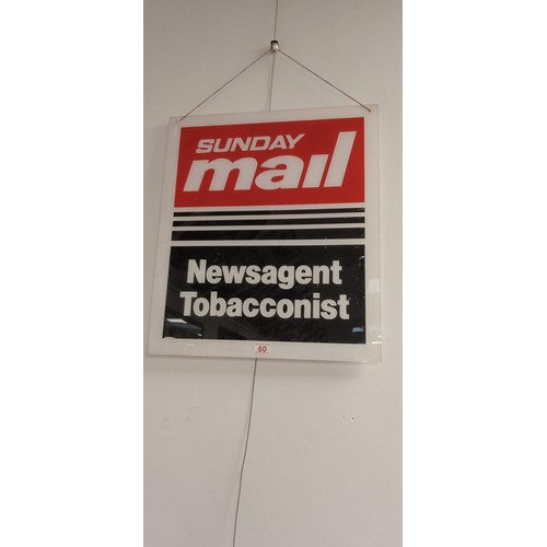 60 - Sunday Mail Newsagent Tobacconist sign