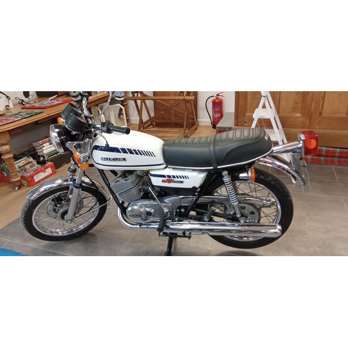 64 - 1978 Suzuki GT 250C motorcycle, rare C model.  Fully restored in 2014.  Been in a private collection... 