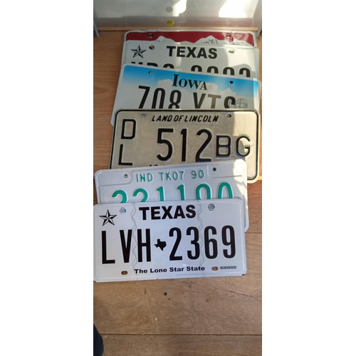 81 - Selection of American number plates