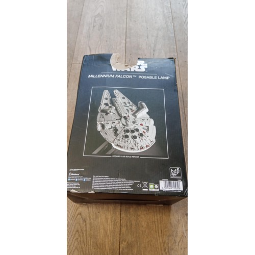 105 - Star Wars Millennium Falcon Posable lamp in working order with original box