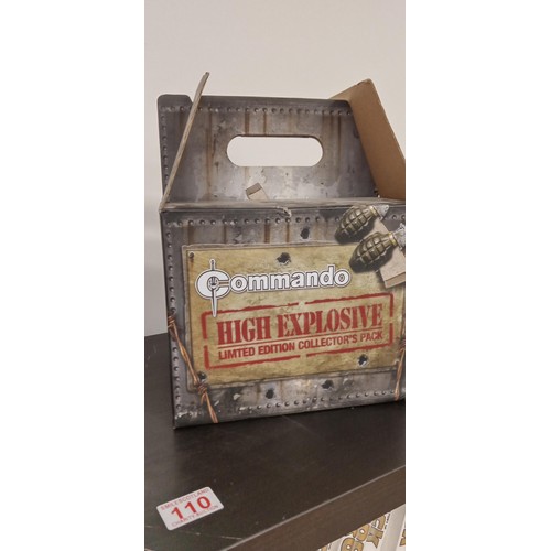 110 - Commando comics ammo box and high explosive limited edition collectors packs